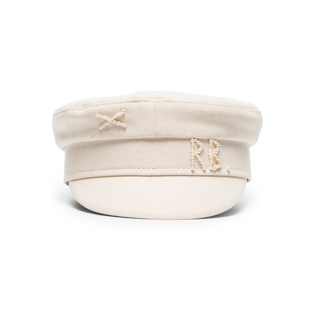 RUSLAN BAGINSKIY Cream Embroidered Women's Cap